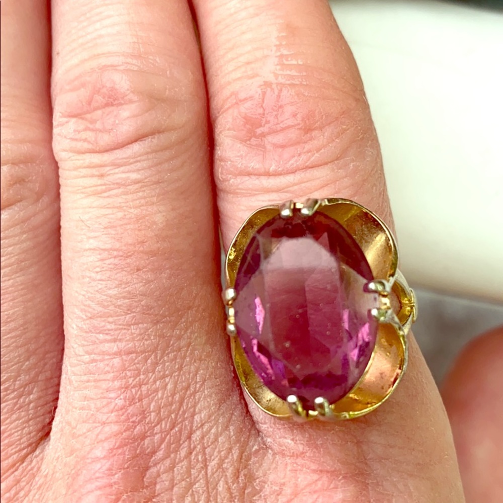 💜Amethyst Gold Vintage Ring✨